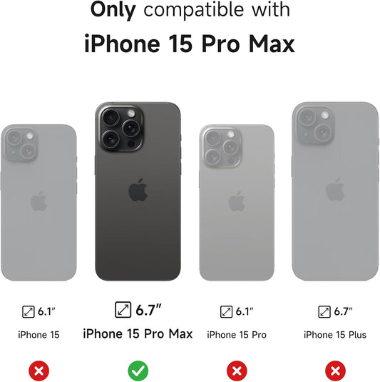 SURITCH for iPhone 15 Pro Max Case with Magnetic Camera Slide Cover and Adjustable Kickstand, Compatible with MagSafe, Shockproof Bumper Case Slim Protective Cover 6.7 Inch, Green