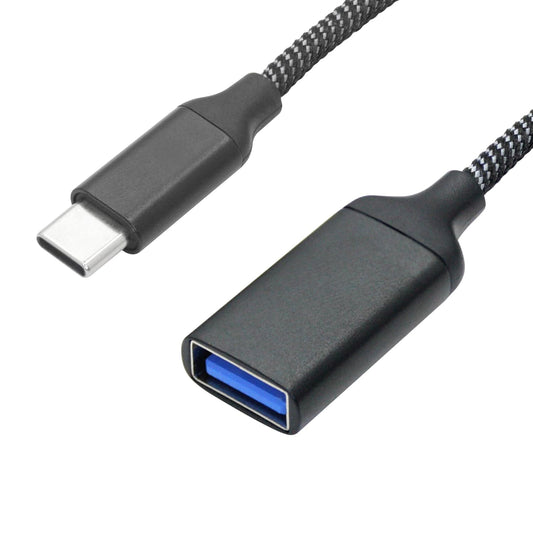 USB Splitter Cable 1FT, USB Type C Male to Dual USB A Female Y Splitter Adapter 1 in 2 Out, Power & Data with OTG Function Intelligent Chip, for Smartphone, Laptop, Car etc