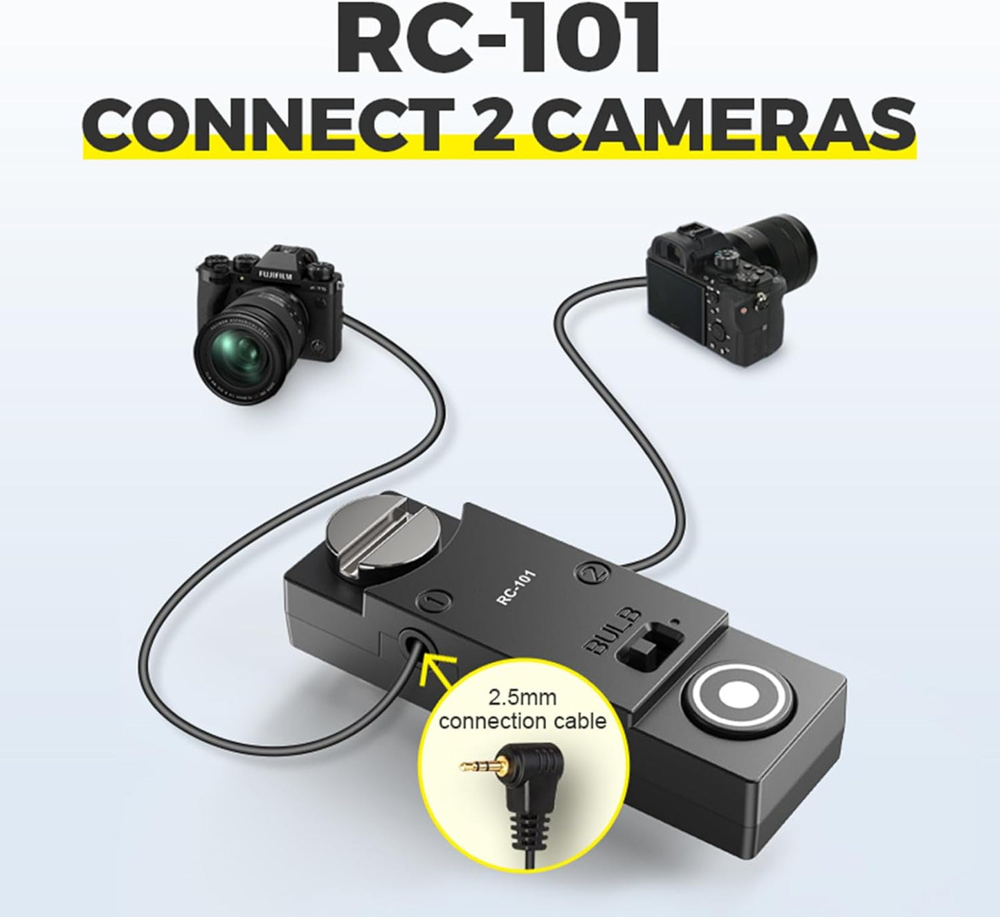 for GH Cameras Shutter Wire Remote Control RC101-L1 T0 GH5S S5 S5M2X S5II GH4 GH6 G9 G85 Remote 1/4 Screw Fixing Small Release Button Handle