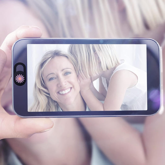 Laptop Camera Cover Slide 3 Pack Ultra Thin Slide Laptop Camera Cover for Echo Show, Computer, Tablet, Mac Air, Chromebook, PC - Daisy New (Patent Pending)