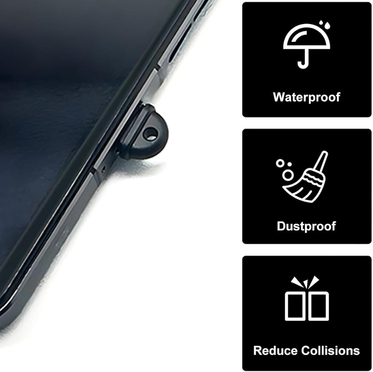 10PCS USB C with Grip Port Dust Plug, Easy Grip Dust Plug Cover, Type-C Dust Plug,Includes 8 Types Digital Product Cleaning and Protection Kits,for All Type C Ports,Compatible with iPhone 15 16