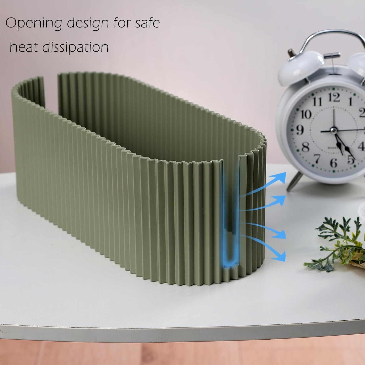 Cable Management Box Large Cable Organizer Box for Power Strips, Surge Protectors, Chargers, Adapters, TV Computer Wires Cable Hider Organizer Box with Cable Ties,Wire Ties - Green