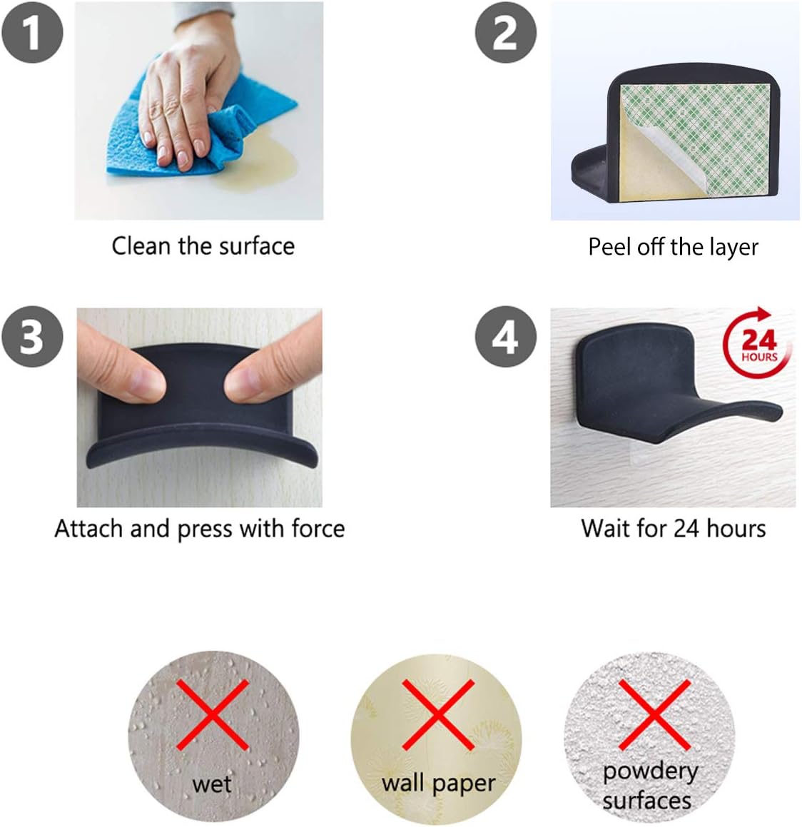 Avantree Neetto HS907 - Headphone Hanger Holder Wall Mount, Headset Hook Under Desk, Universal