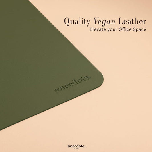 ANECDOTE Vegan Leather Desk Pad - 31.5"x17" Desk Mat for Your Office. This Quality Large Mouse Pad has Chic Elegance, Professional Look & Satisfying Touch - The Perfect Leather Mouse Pad for You!
