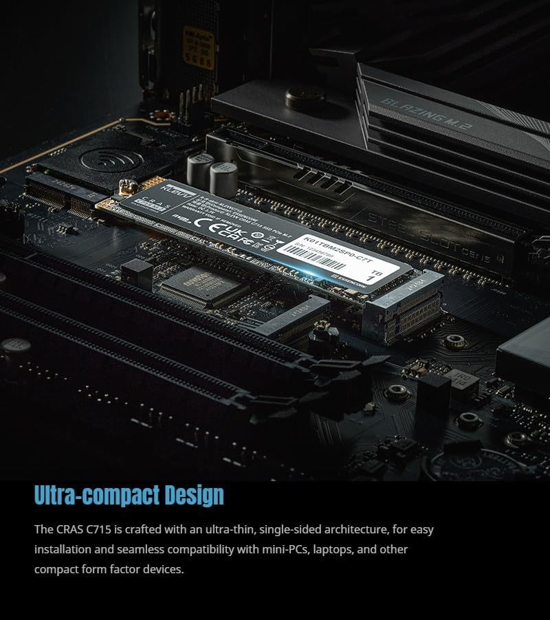 KLEVV CRAS C715 512GB M.2 2280 NVMe PCIe Gen3x4 Laptop & Desktop, up to 3200MB/s (K512GM2SP0-C7T)