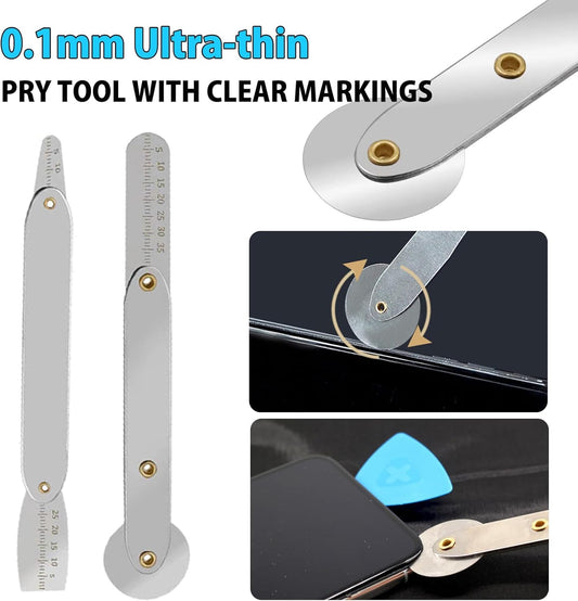 Spudger Pry Tool Kit 8 Piece Opening Tool, Metal Spudger Tool Kit, Ultra-Thin Prying & Open Tool for iPhone, Laptop, iPad, Cell Phone, MacBook, Tablet, Computer, Electronics Repair