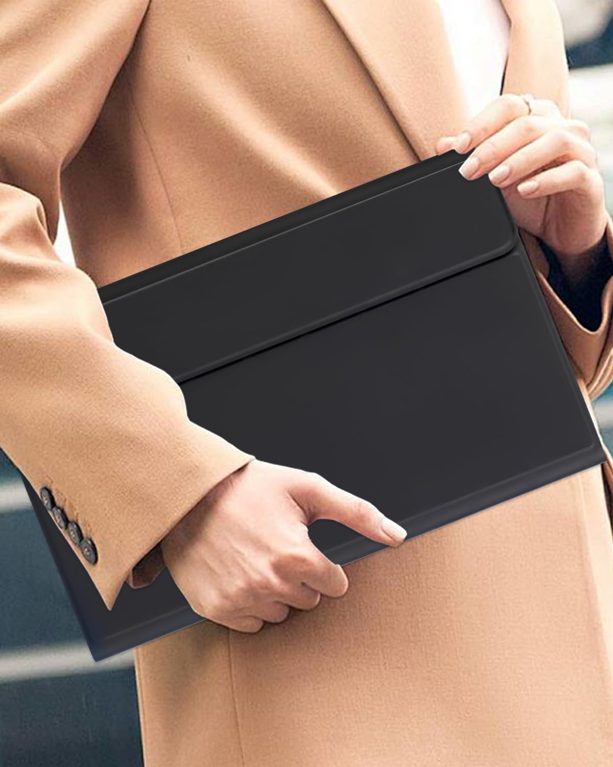 Universal Touchpad Keyboard Case for 9.7,10.1,10.2",10.5",10.9",11" Tablet, Rainbow Backlight TrackPad Keyboard with Type-C Charging Port fit 9.7-11 inch Android/iOS/Windows (Black)