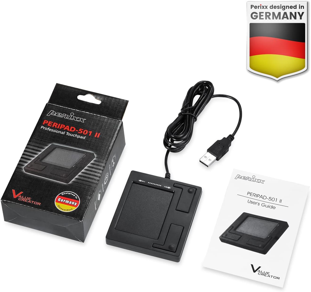 Perixx PERIPAD-501 Wired USB Touchpad, Portable Trackpad for Laptop and Desktop User, Black, Small Size (11284)