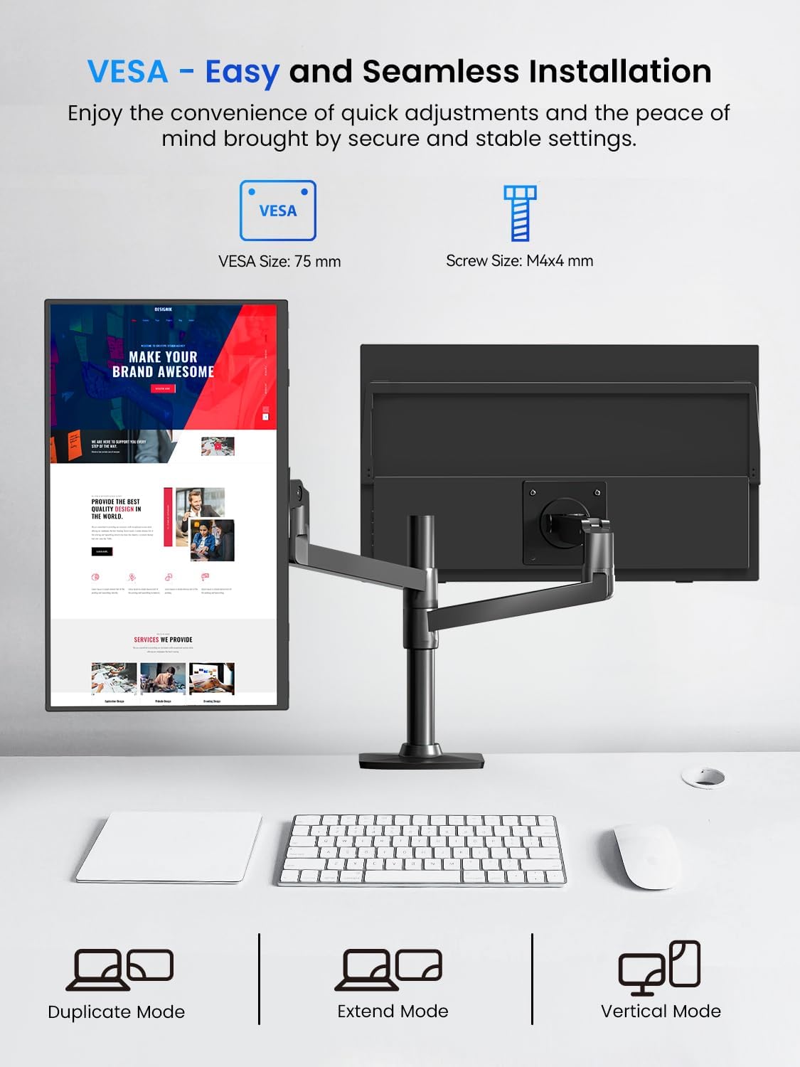 UPERFECT Portable Monitor 15.6", 125% sRGB 1080P FHD Portable Screen Plug & Play, VESA & 180° Adjustable Stand 350Nits, USB-C HDMI Ultra-Slim Travel Monitor for Laptop, Phone, PC, Game Console