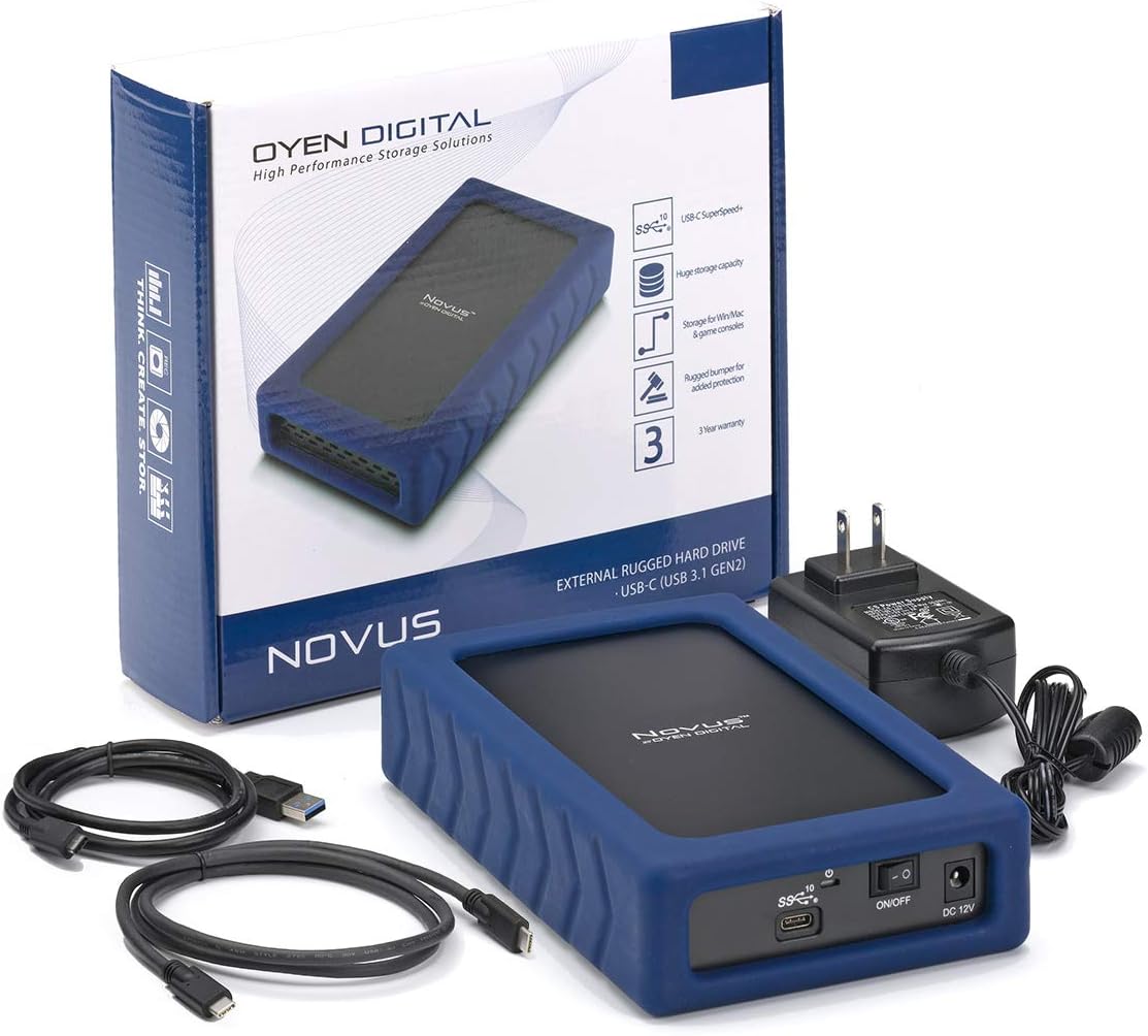Oyen Digital Novus 30TB External USB-C Rugged Desktop Hard Drive