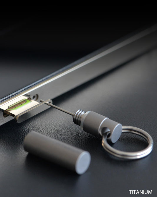 Titanium SIM Card Removal Tool with Keyring, Sim Card Tray Remover Eject Pin Key Tool for iPhone iPad Samsung Galaxy Smart Phone/Tablet and More,Gray