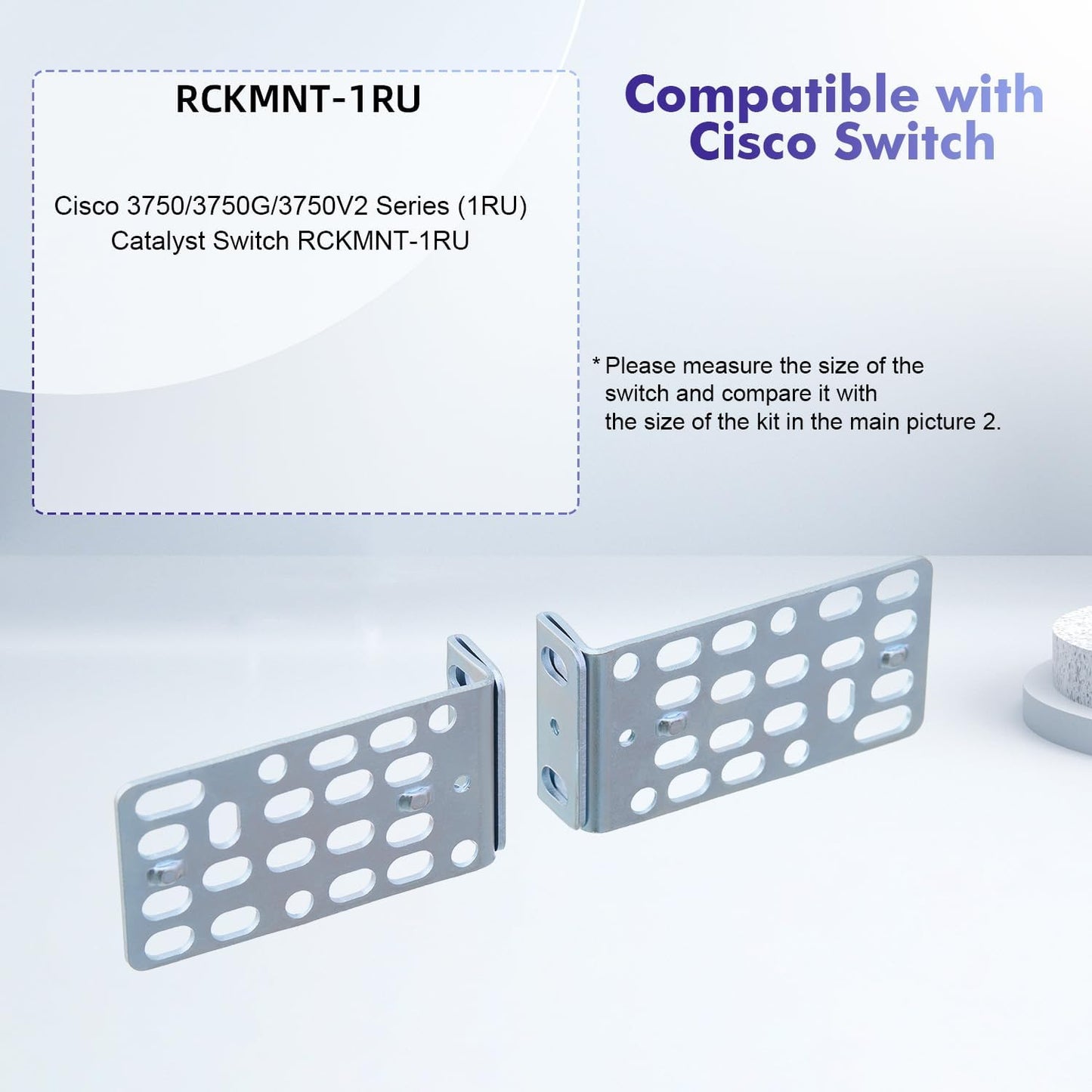 1U Rack Mount Kit for Cisco Switches Rack Ears for Catalyst 3750/3750G/3750V2 Series and 2960 Series