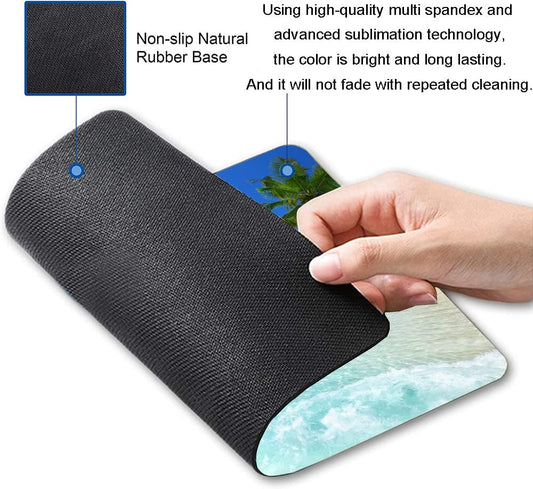 Mouse Pad, Premium-Textured Mouse Mat, Non-Slip Rubber Base Mousepad for Laptop, Computer & PC,9.5×7.9 in,Hawaii Beach