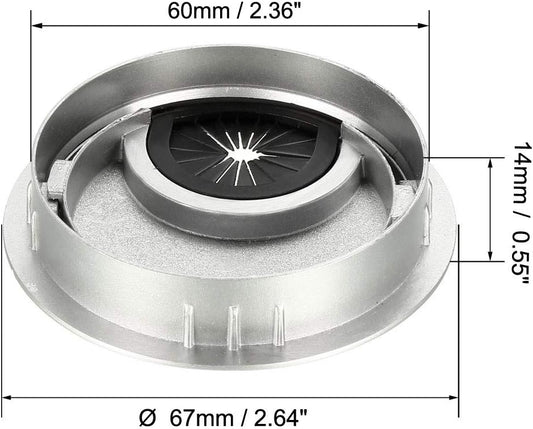 uxcell Cable Hole Cover, 2.4Inch/60mm Zinc Alloy Desk Wire Cord Cable Grommets Hole Cover for Office PC Desk Cable Cord Organizer, 4Pcs Silver Tone