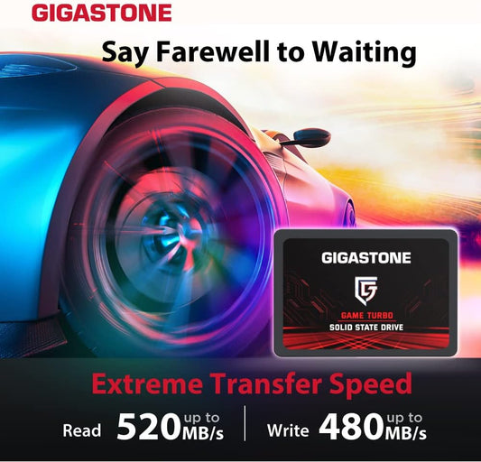 Gigastone SATA SSD 256GB (5-Pack) 2.5 inch SSD 520MB/s Upgrade Laptop PC Memory and Storage PS4 HDD Replacement 2.5" Internal Solid State Hard Drives SATA III SLC Cache 3D NAND Game Turbo Performance