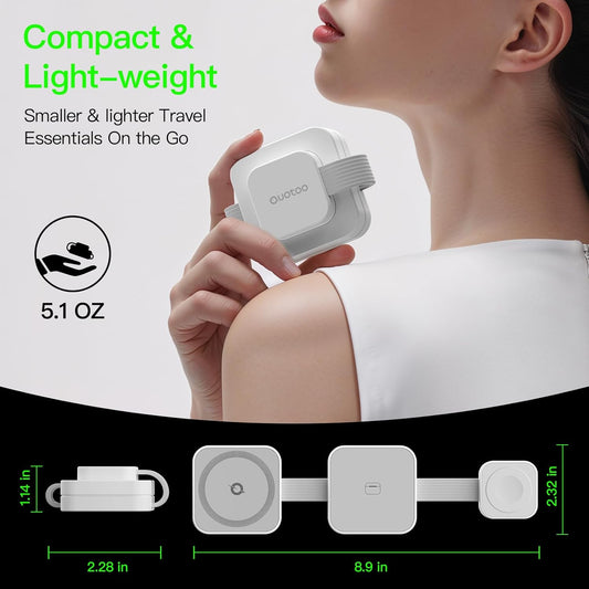 2025 3 in 1 Wireless Charging Station for Apple Multple Devices - Foldable Magnetic Wireless Charger Dock -Travel 20W Charging Pad for iPhone 16 15 14 13 12 Pro/Pro Max/Plus/Watch & Airpods All Series