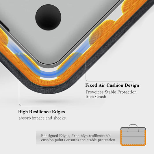 17 17.3 18 inch Laptop Computer PC Shoulder Bag Carrying Case, Water-Repellent Fabric Briefcase, Lightweight Toploader, Business Casual or School