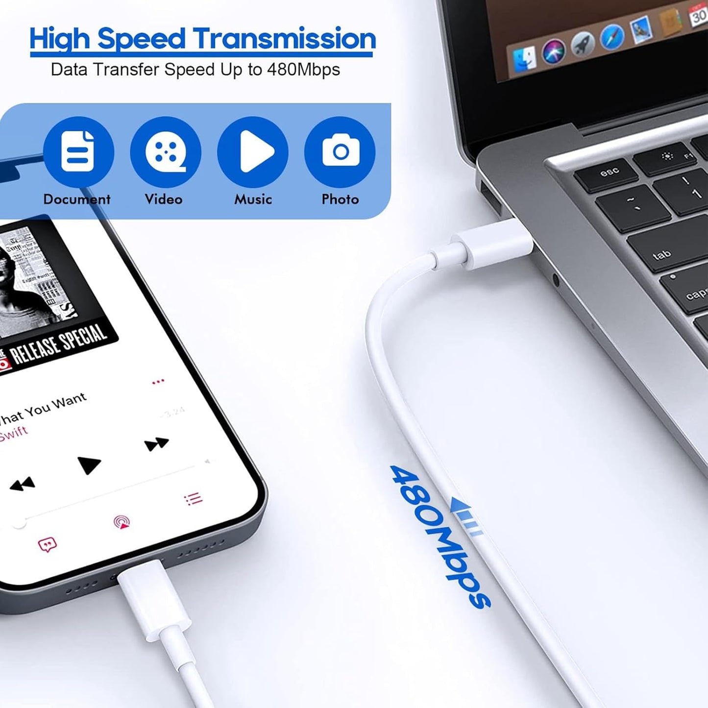 iPhone 15 Charger Fast Charging, 20W USB C Charger Block Plug Brick 10FT USB C to USBC Cable Cord Compatible with iPhone 15/15 Pro/15 Pro Max/15 Plus, iPad Pro 12.9/13/11inch,iPad Mini 6,iPad Air 4/5