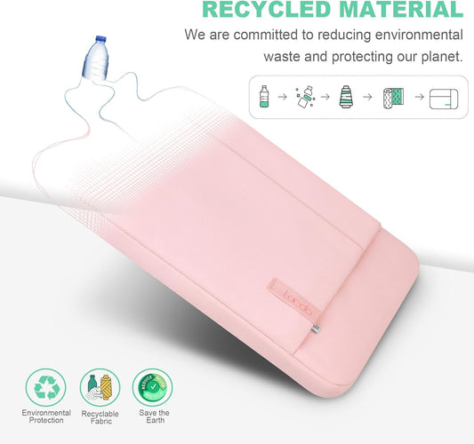 Lacdo Laptop Sleeve Case for 14 inch New MacBook Pro M4/M3/M2/M1 Chips Pro Max A3112 A3401 A3185 A2918 A2992 A2779 2024-2021, 13.8" 13.5" Microsoft Surface Laptop 7th 6 5 4 3 Computer Bag, Pink