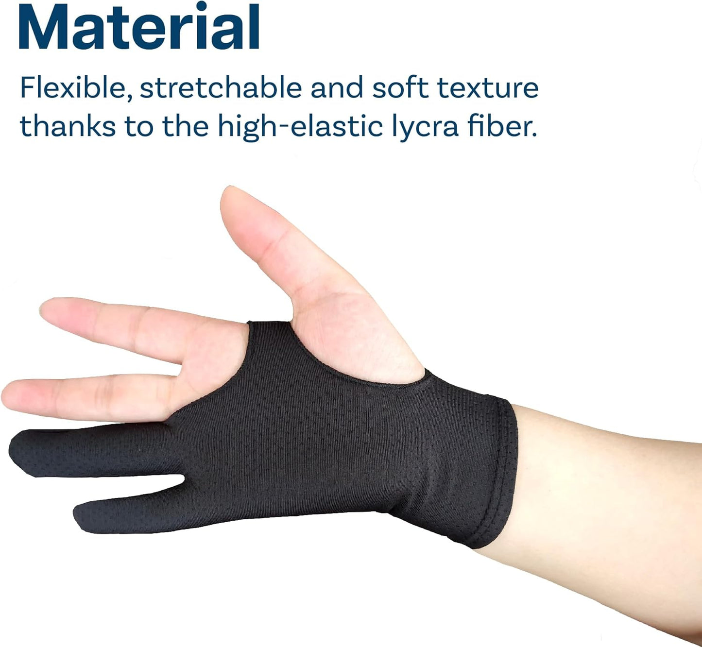 MMOBIEL Drawing Glove with Thumb Wrap for Digital Tablet Model B 2-Finger Palm Rejection Artist Glove – Medium Size – Right and Left Hand Use