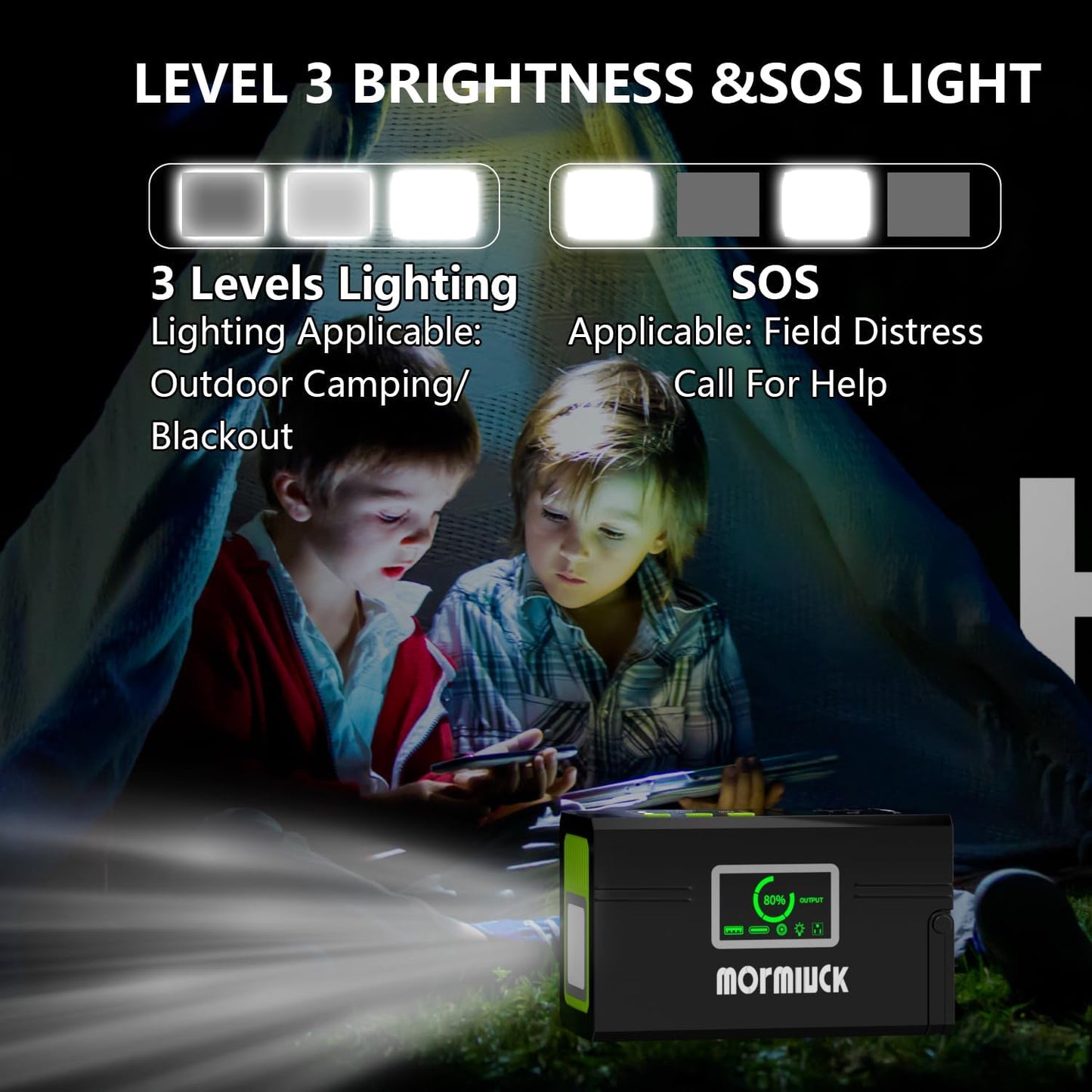 Portable Power Station 127W (Peak 150W),88.8Wh Solar Generator(Solar Panel Optional), Power Supply with 110V AC Outlet, 1*Type-C, 2*QC3.0, Solar Powered Generator for Emergency Backup, Camping