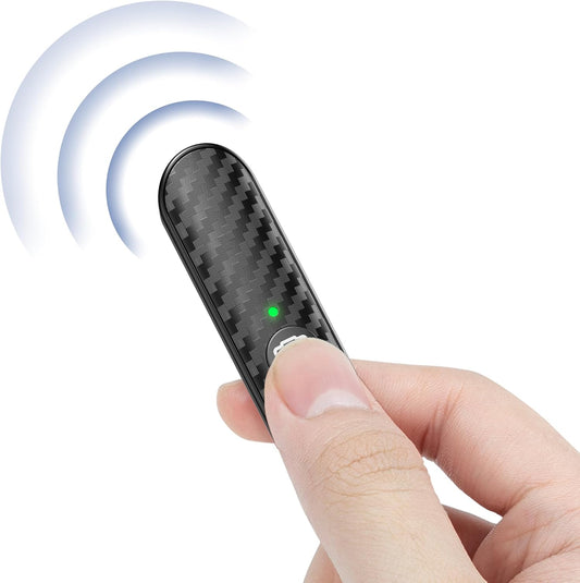 ATUMTEK Bluetooth Remote Shutter, Carbon Fiber Design, Rechargeable Camera Remote Control for iOS & Android Smartphones, Compact and Portable, with Type-C Charging, 10m Remote Range, Bluetooth 5.0