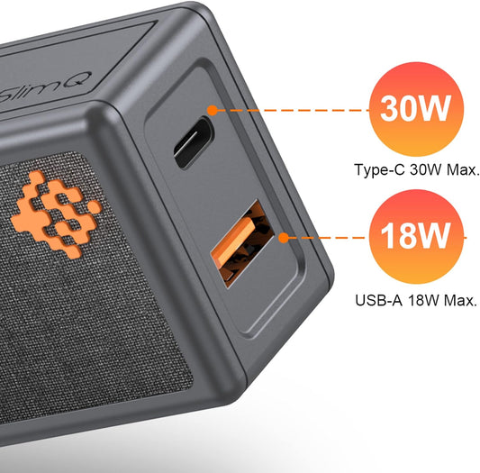 ππ₯π’π¦π 30W USB C GaN Quick Charger PD Mini Type C Wall Fast Charging Block Adapter Foldable Plug Compact Mini GaN Charger for iPhone 13Pro/Max12Mini/iPad Pro/Galaxy/Note 20/Pixel(Upgrade, Grey)