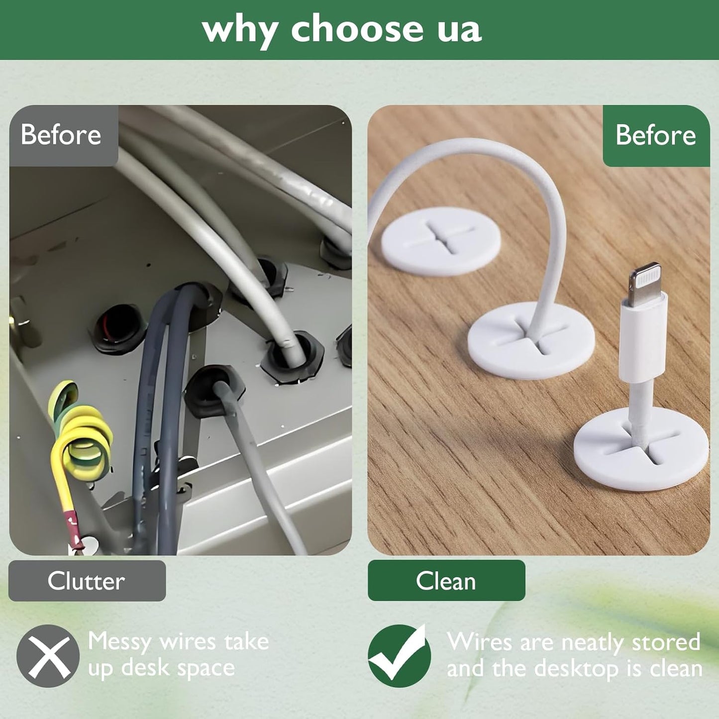 20Pcs Desk Grommet, 3/4" (20mm) White Silicone Cord Hole Cover, Flexible Rubber Wire Grommets, Wall Grommets for Cables Management, Table, Countertop, Cabinets and Furnitures Wire Organizer