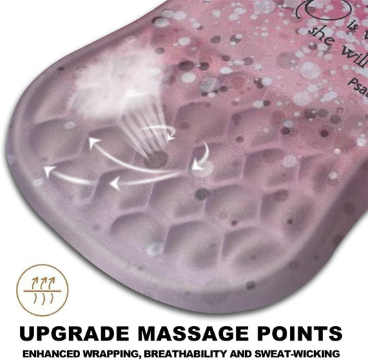 Mouse Pad Wrist Support, Ergonomic Mouse Pad with Massage Dot, Comfortable Computer Mouse Pad for Laptop, Wrist Rest Pain Relief Mousepad with Non-Slip PU Base for Office & Home, 12 x 8 in