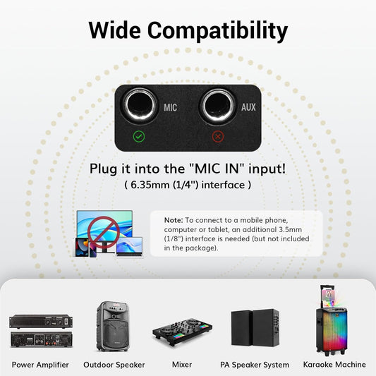 TONOR Wireless Microphones System with UHF Headset/Lavalier Lapel Mics, Bodypack Transmitter, Receiver, 4 * 10 Channels, 200ft Range for Church Conference Performance Singing Karaoke PA Speaker Mixer