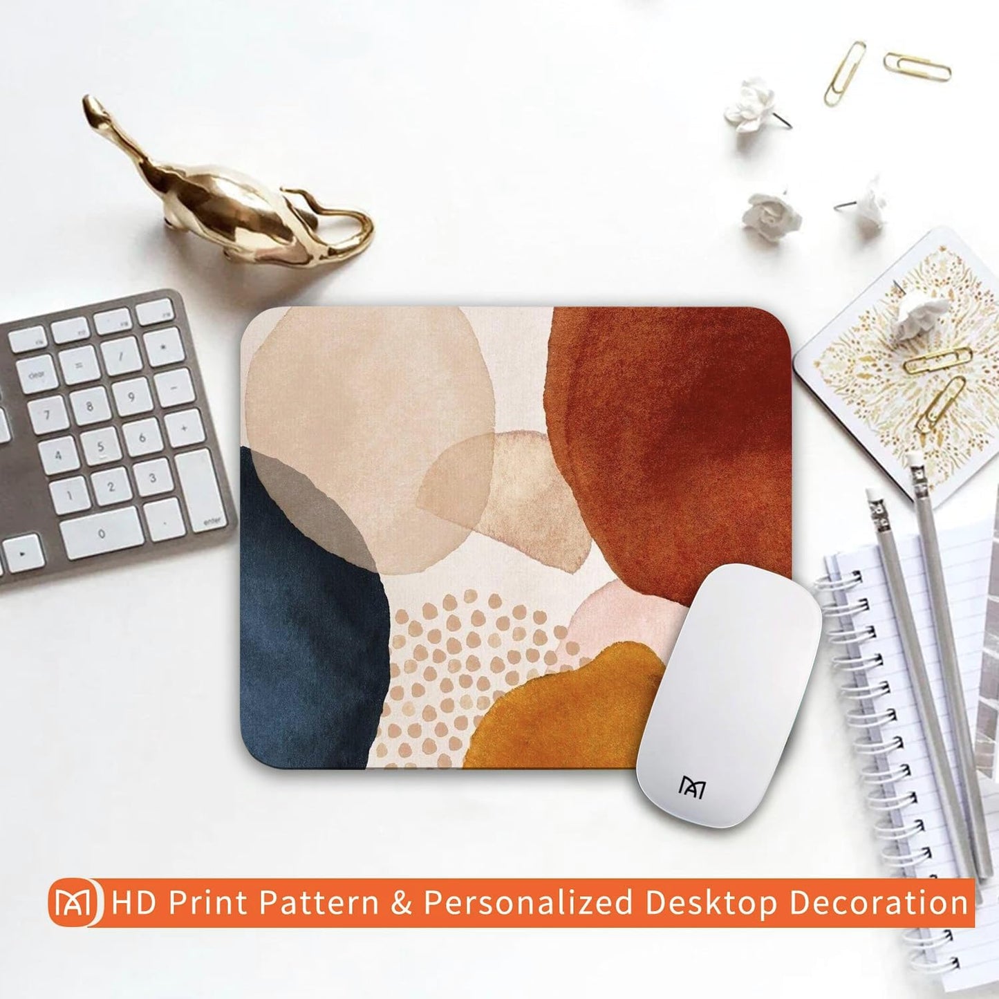 Square Mouse Pad Abstract Marble 2,Personalized Premium-Textured Custom Mouse Mat Design,Washable Mousepad Cloth,Non-Slip Rubber Base Computer Mouse Pads for Wireless Mouse
