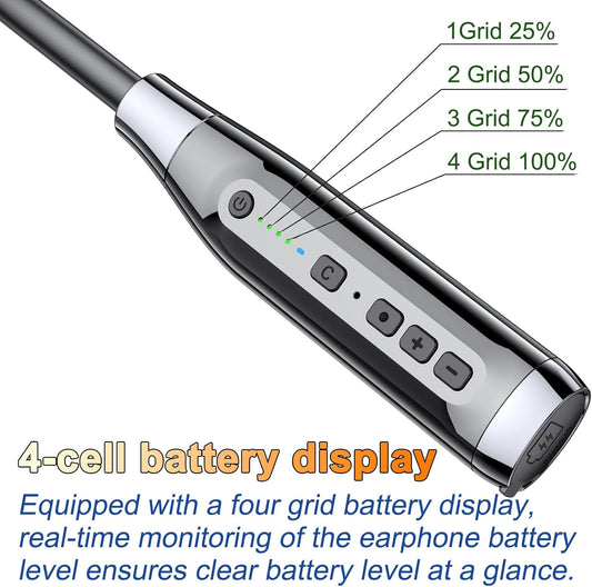 Neckband Bluetooth Headphones,6.0 Bluetooth 120 Hours Playtime,IPX7 Sports Waterproof Earbuds with Microphone Noise Cancelling with TF Card Slot ,HiFi Stereo (Black)