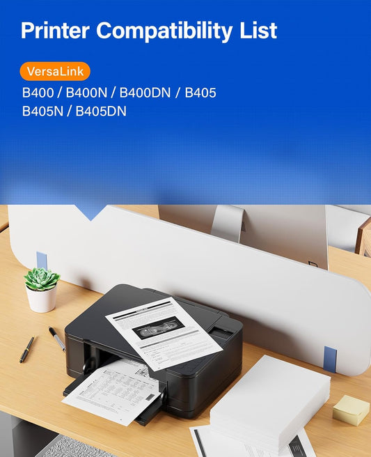 VersaLink B400 B405 Black Toner Cartridge 2-Pack Replacement for Xerox 106R03580 106R03582 106R03584 Toner Compatible with Xerox VersaLink B400 B400N B400DN B405 B405N B405DN Laser Printer Ink Copier