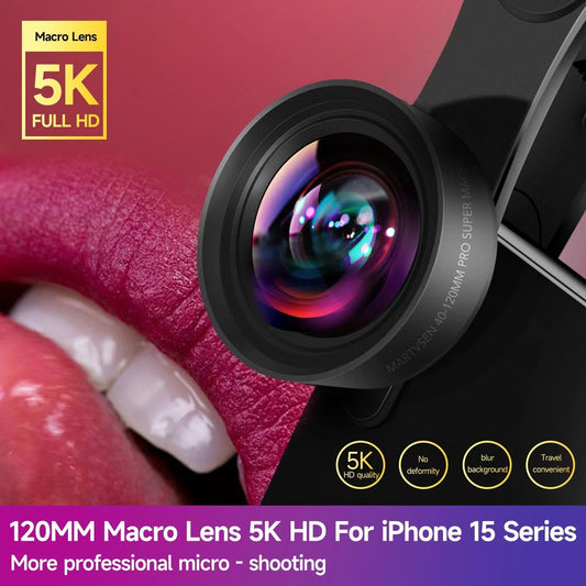 120MM Macro Lens for iPhone - ππ ππ πππ Super Macro with ππππ«π₯π’π π‘π π
π’π₯πππ«, Professional Universal Clip Phone Camera Lens for Photo Video Lens of iPhone Samsung Android