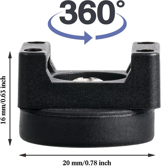 Yookeer 60 Pcs Magnetic Zip Tie Mount Base Black Magnetic Cable Clips Wire Holder Multipurpose Cable Ties Management Base Electrical Supplies for Wire (22 mm)