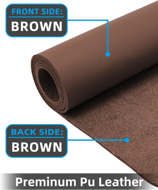 PULeather Non-Slip Desk Mat, Large Mouse Pad & Laptop Desk Pad - Waterproof Writing Pad for Office & Home (Brown, 35.4" x 17")