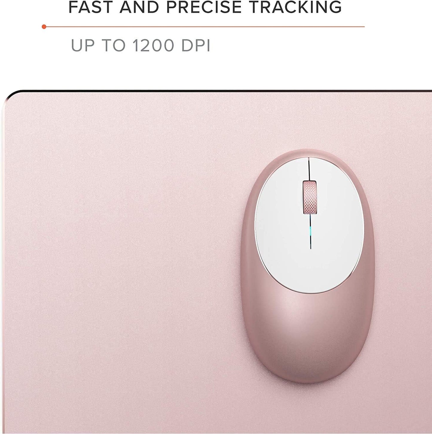 Satechi M1 Wireless Bluetooth Mouse, USB-C Rechargeable, Compact & Portable, for Mac/Windows, Compatible with M4/M3/M2 MacBook, Pro, Air/iMac/iPad Pro, iPhone 16/15/14 & More - Rose Gold