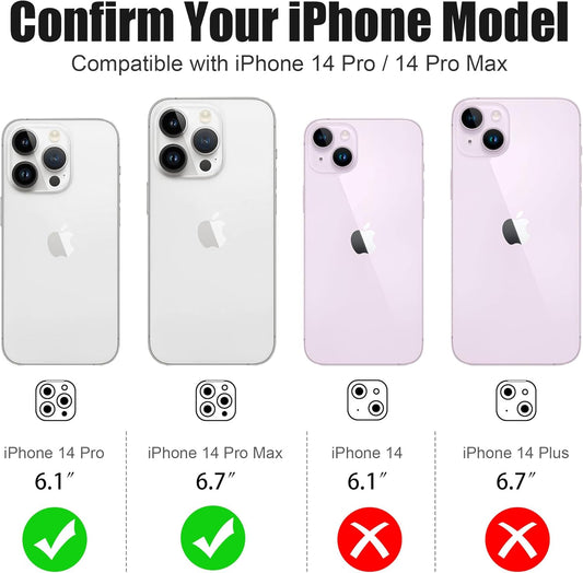 AGVEE 3+3 6 Pack for iPhone 14 Pro 6.1" / 14 Pro Max 6.7" Camera Lens Cover Protector, Bling Diamond & Bling Glitter Metal Ring 9H Tempered HD Glass Camera Cover Protector Film, Bling-Rose