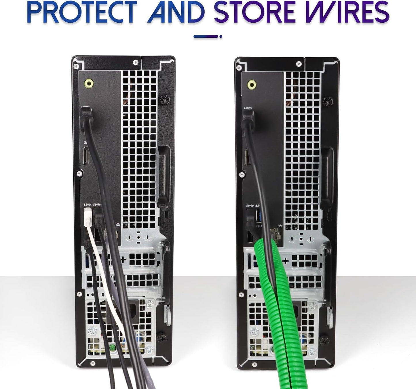 Split Wire Loom Tubing,10,25ft Cord Protectors from Pets No Chew, Flexible Wire Covers Cord Protectors, Protective Split Cable Sleeve for Automotive Home Industrial Wires(Green, 0.98inch-10ft)