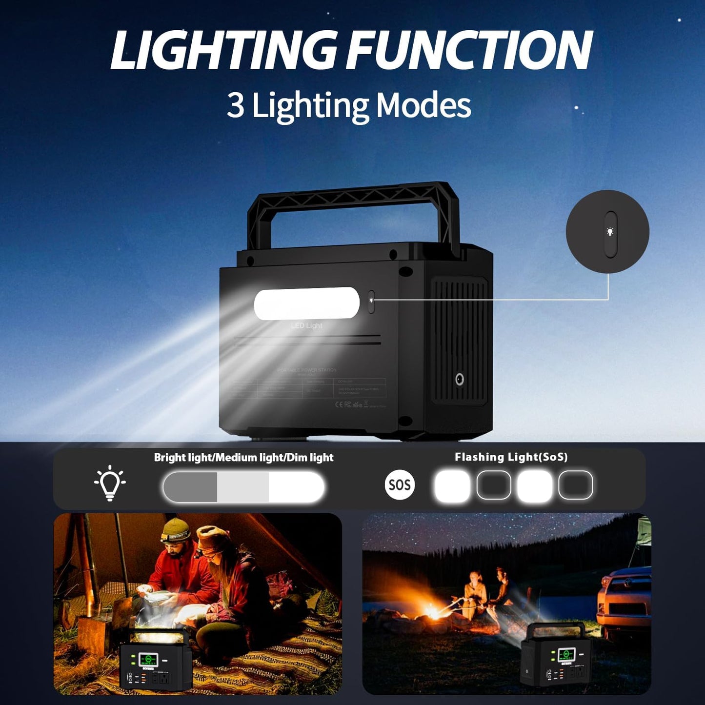 200W Portable Power Station (400W Peak), mormluck 118Wh Solar Generators with 110V/200W AC Outlet(NO SOLAR PANEL), 32000mAh Lithium Battery for Home Backup, Outdoor Adventures, and RV Emergencies