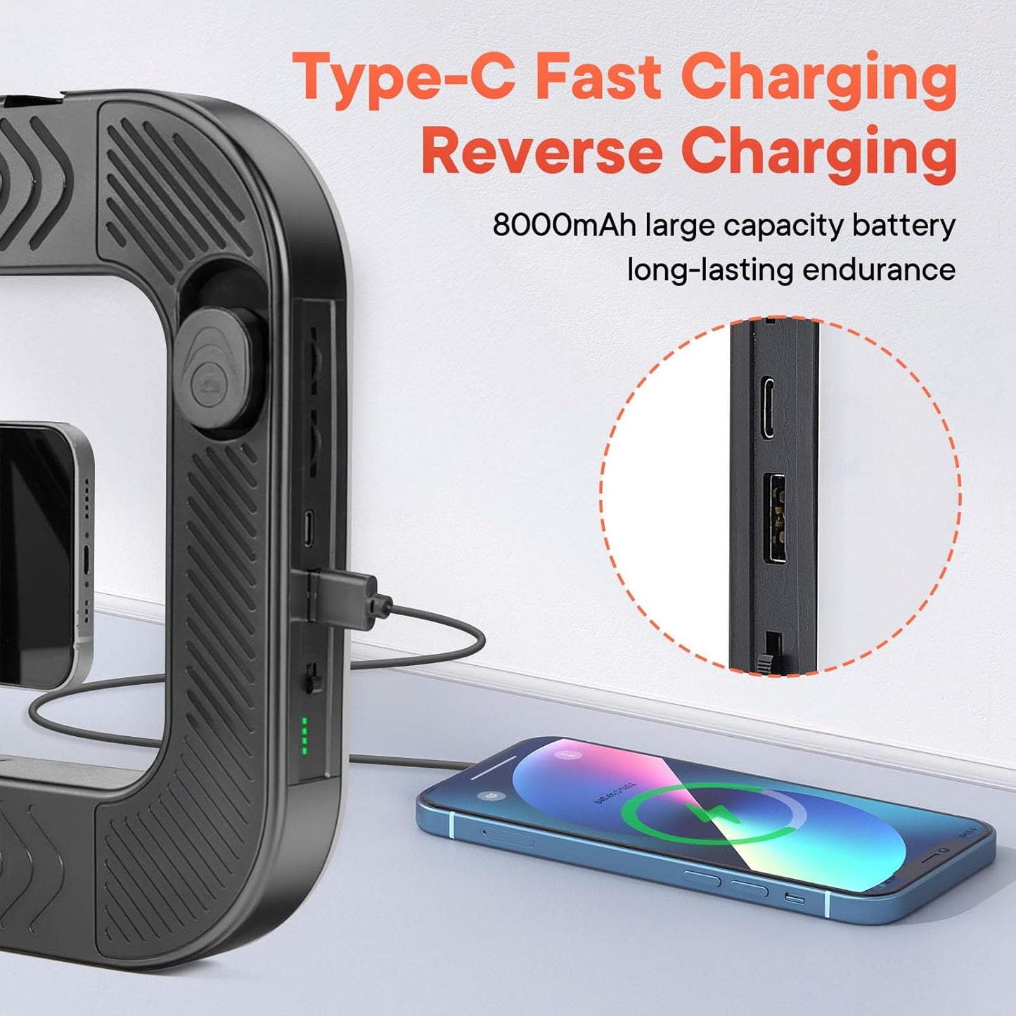 Smartphone Video Rig with Light + Tripod, Handheld LED Ring Light Selfie Light Mobile Video Stabilizer for Cameras, Smartphones, Sports Cameras, YouTube, TikTok, Makeup, Instagram, Vlogging