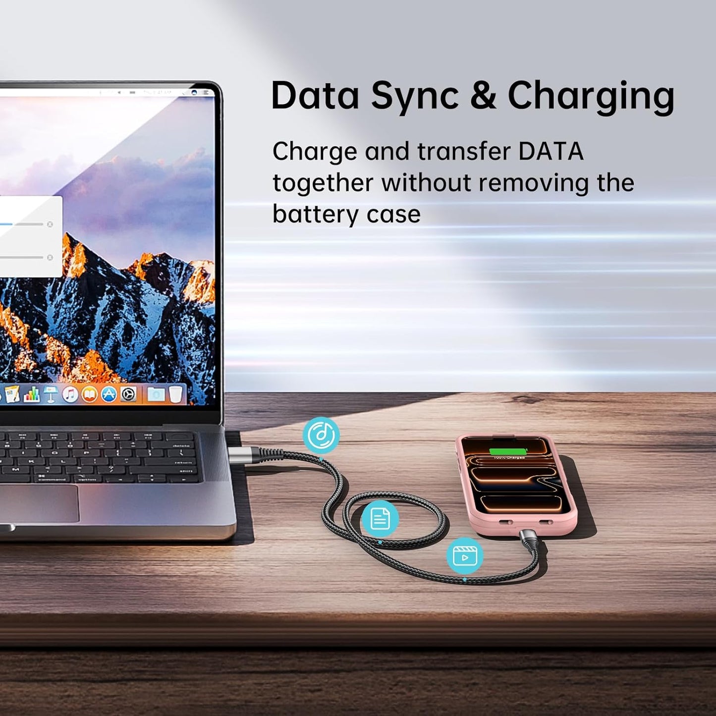 GIN FOXI Battery Case for iPhone 17 AIR, Charging Case Charger 8500mAh Ultra-Slim Lightweight Powerful Battery Pack 15W Fast Rechargeable Anti-Fall TPU Juice Box for iPhone 17 AIR (6.5") Pink