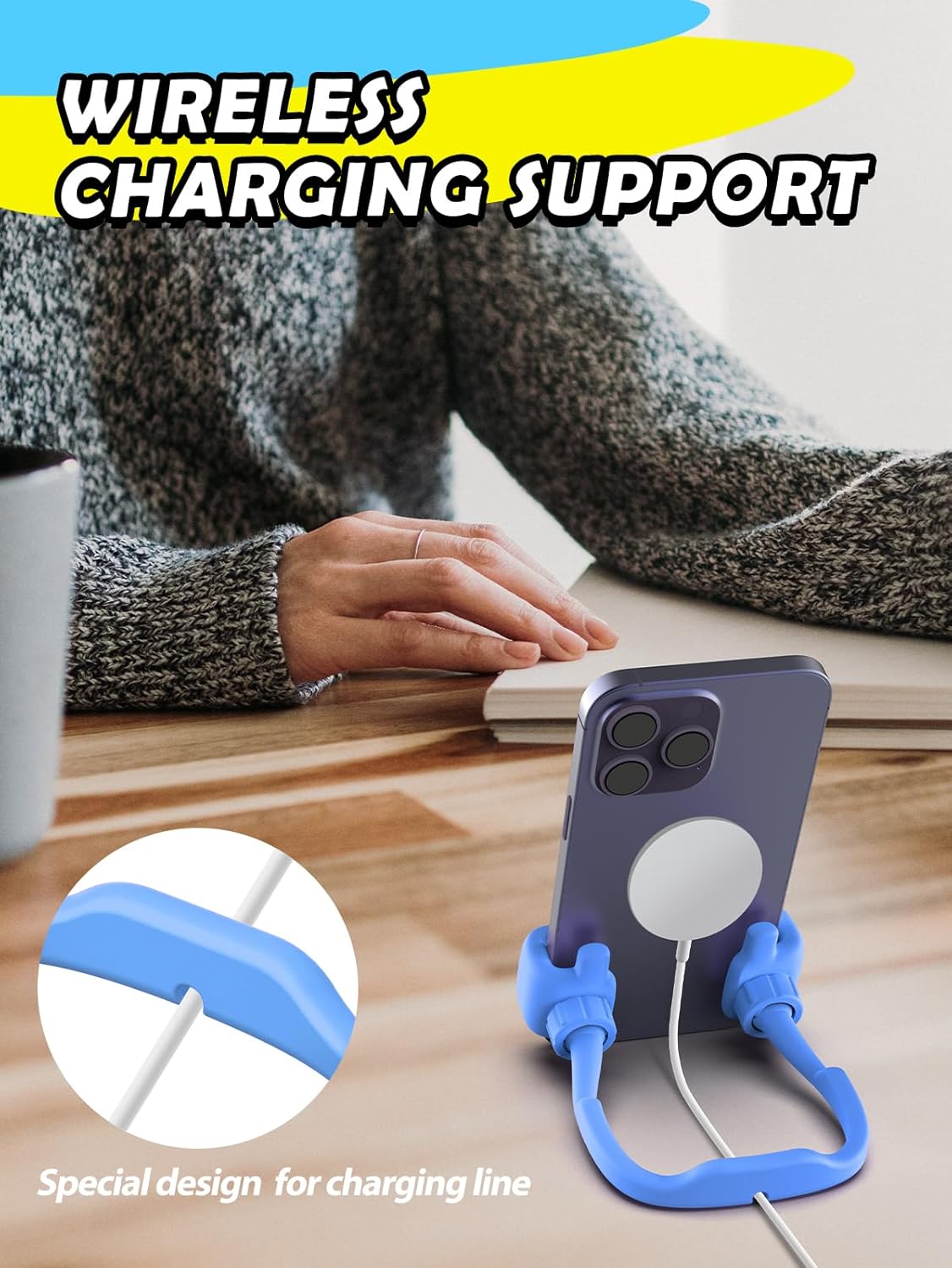 Dad Gifts for Fathers Day from Daughter Son Cell Phone Stand: Upgrade Adjustable Thumbs Up Lazy Phone Holder for Desk Fun Birthday Gifts for Grandma Teens Girls Boys Adults Husband from Wife