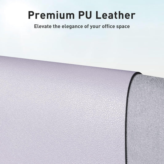 Aothia Large PU Leather Desk Pad Protector – Non-Slip Mouse Pad & Writing Mat for Office/Home, Waterproof, Easy to Clean (48" x 17", Soft Lavender)