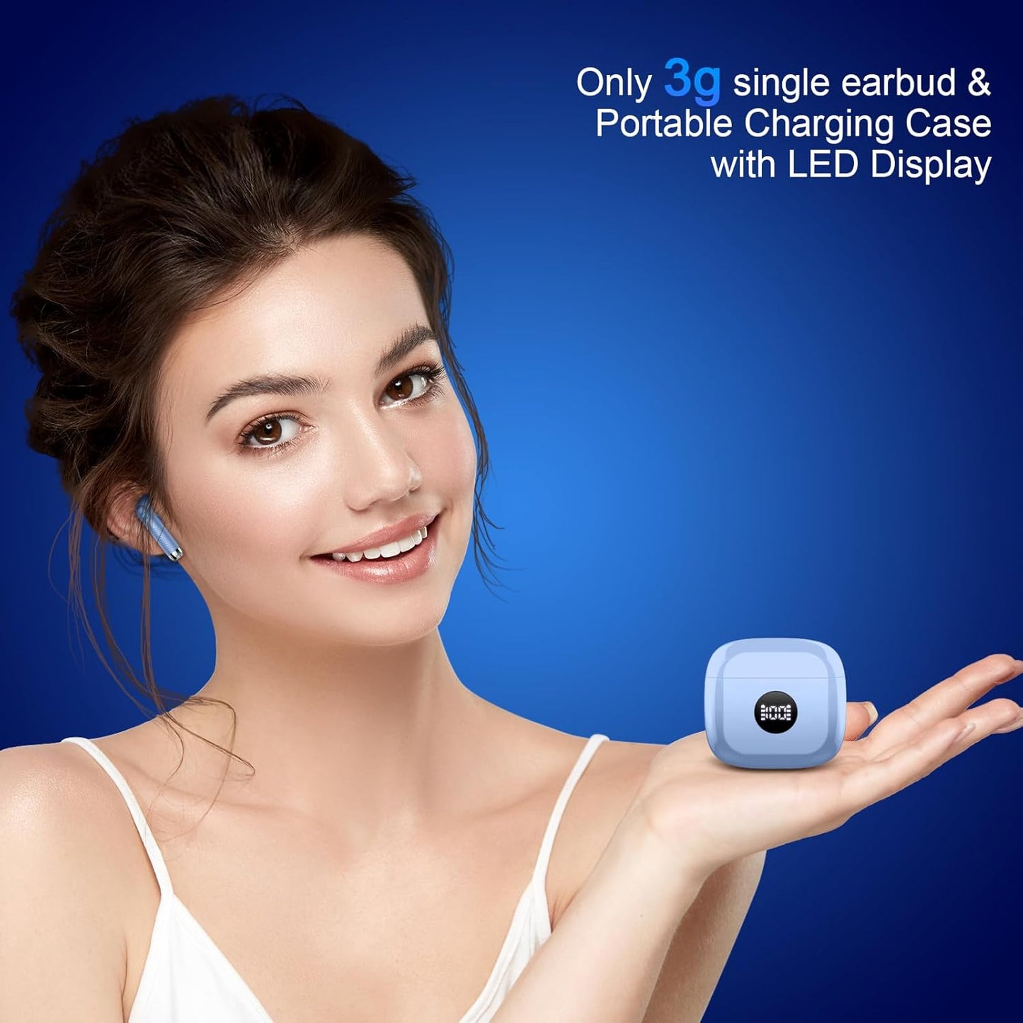 Jxrev Wireless Earbuds Bluetooth 5.4 Headphones Noise Cancelling, Bluetooth Earbuds with Dynamic Drivers Stereo, Earphones Wireless, 40H Playtime and LED Power Display, in Ear Buds for Android iOS