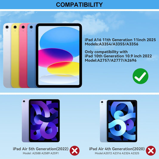 for iPad 11th (A16) & 10th Generation Case with Keyboard – Magic-Style Magnetic – Floating Cantilever Stand - Multi-Touch Trackpad Keyboard Case for iPad 11 inch 2025&10th Gen 10.9 inch (Sky Blue)