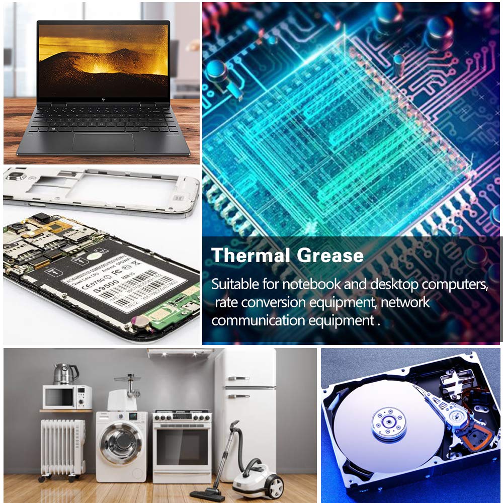 10 Pack HY880 Thermal Paste Kit-5.15 W/MK 1 G/Pcs, High Performance Thermal Compound Paste Grease Heatsink for CPU, Processor, All Cooler Master, Computer, PS4