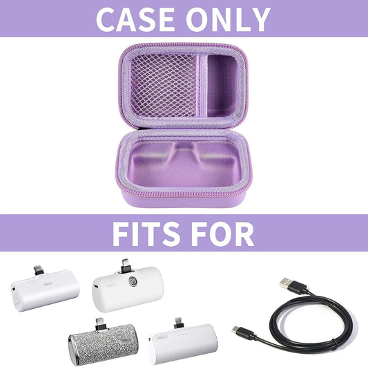 Portable Charger Power Bank Case for Swyop/for Feob/for Charmast/for JEJILL/for LanLuk/for VEGER/for iWALK/for Taegila/for Kuulaa and More Small Charging Battery Pack - Bag Only (Purple)