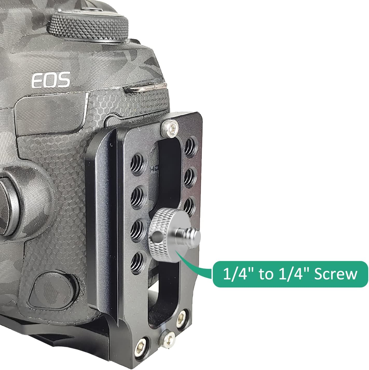 Camera Mount Screw 1/4" Male to 1/4" Male & 1/4" to 3/8" Tripod Screw Adapter with Hole 7 Pcs Set for Camera Tripod Mount Light Stand DSLR Equipped with Hex-L Key (Silver)