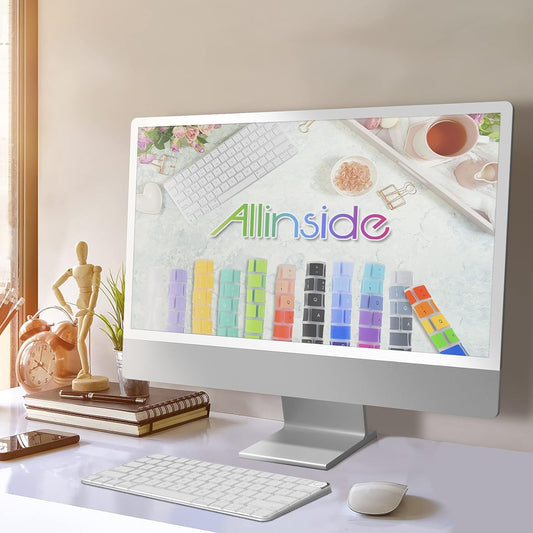 Allinside Silicone Keyboard Cover for iMac Magic Keyboard A2449/A2450, Protective Skin for iMac 24" Wireless Keyboard Released in 2021, US Layout, Transparent